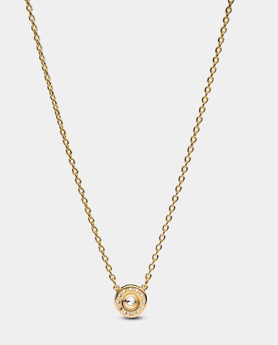 Imagen 2 de Collar halo redondo en pavé - Blanco Blanco