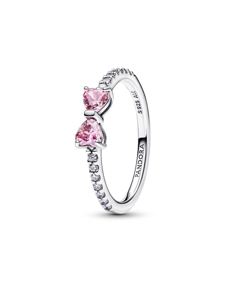 Anillo en plata de ley Lazo Rosa Brillante · PANDORA · El Corte Inglés - Main Image