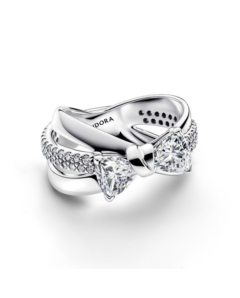 Anillo En Plata De Ley Corazón Ondulado En Pavé · PANDORA · El Corte Inglés