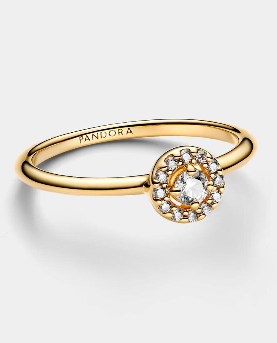 Anillo Halo Redondo en Pavé - PANDORA - Blanco Blanco-2