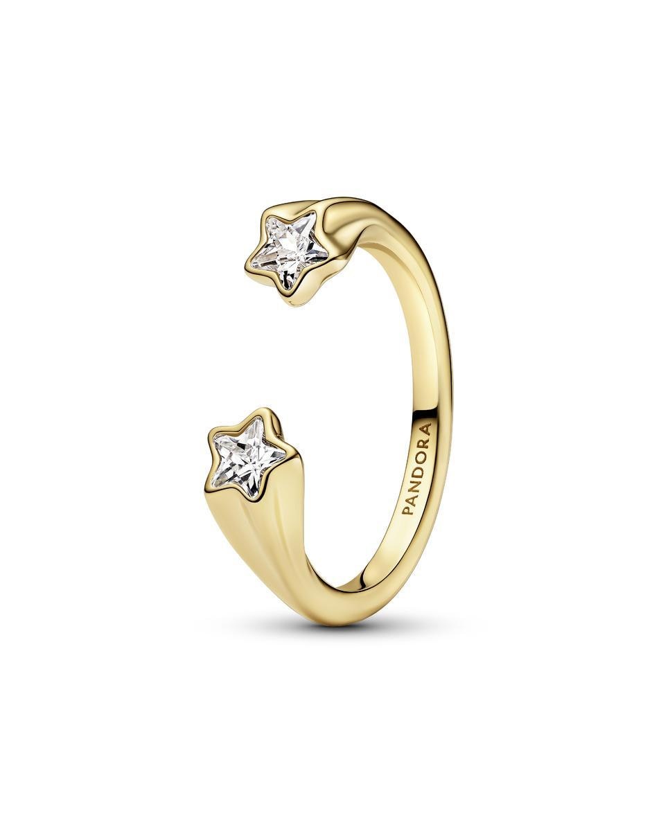 Anillo abierto estrellas fugaces - PANDORA - Blanco Blanco-1