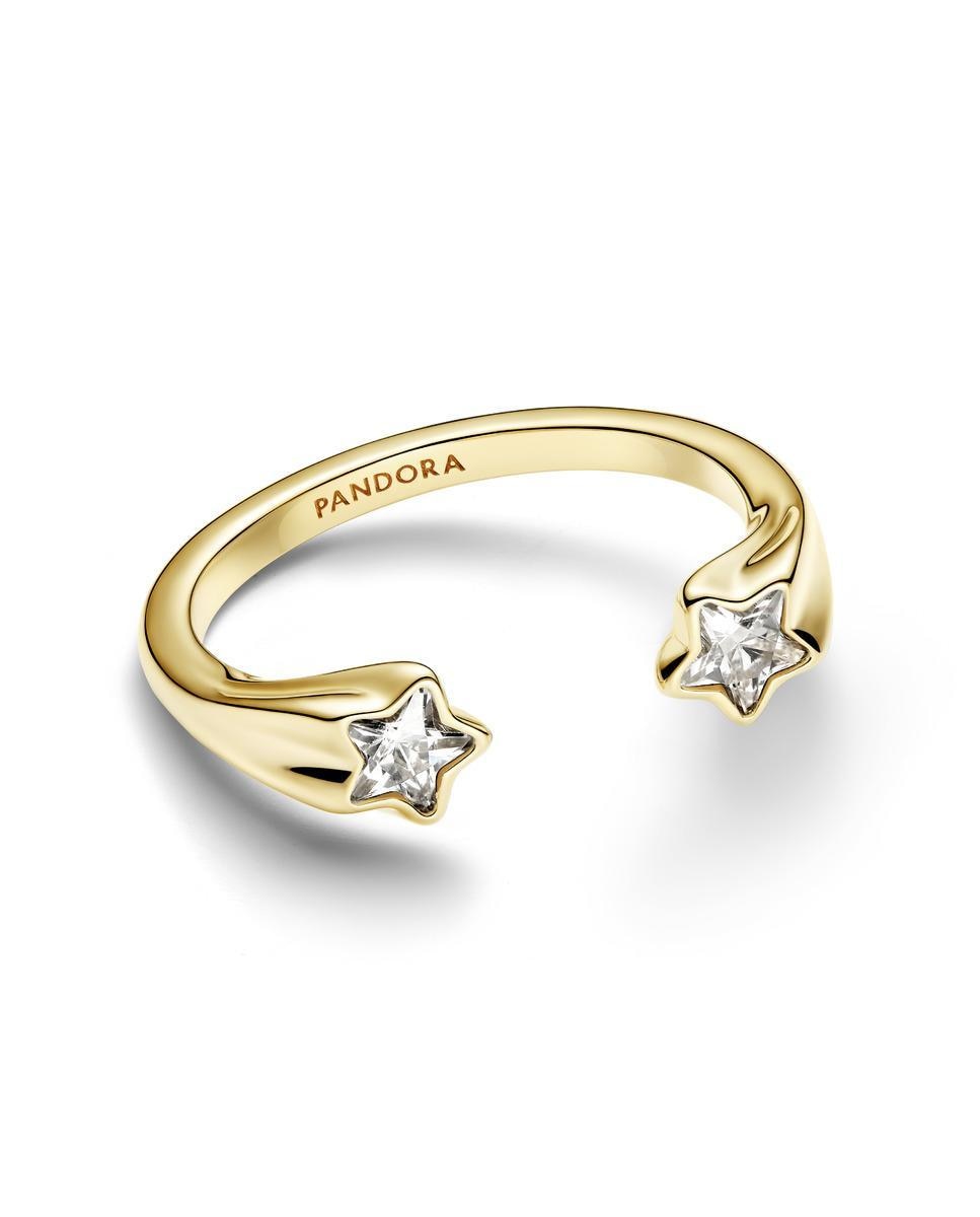 Anillo abierto estrellas fugaces - PANDORA - Blanco Blanco-2