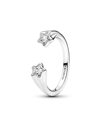 Anillo en plata de ley Abierto Estrellas Fugaces · PANDORA · El