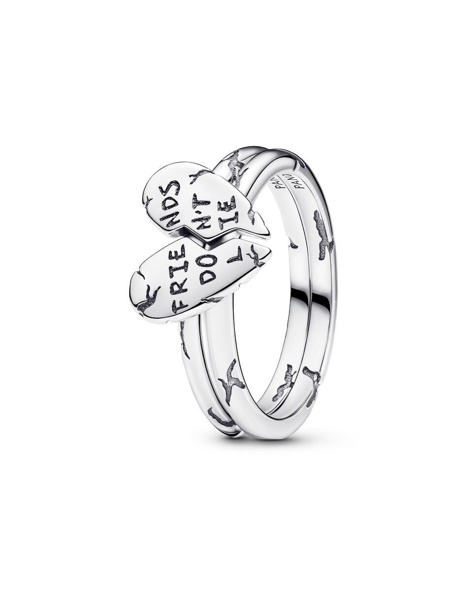Anillo en plata de ley Divisible Los Amigos No Mienten de Stranger Things Plata-1
