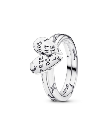 Anillo en plata de ley Divisible Los Amigos No Mienten de Stranger