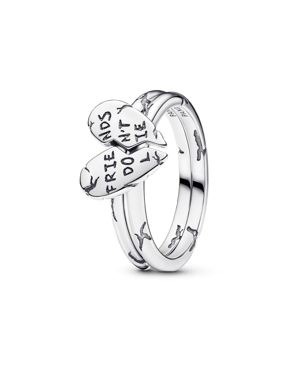 Anillo en plata de ley Divisible Los Amigos No Mienten de Stranger Things Plata-1