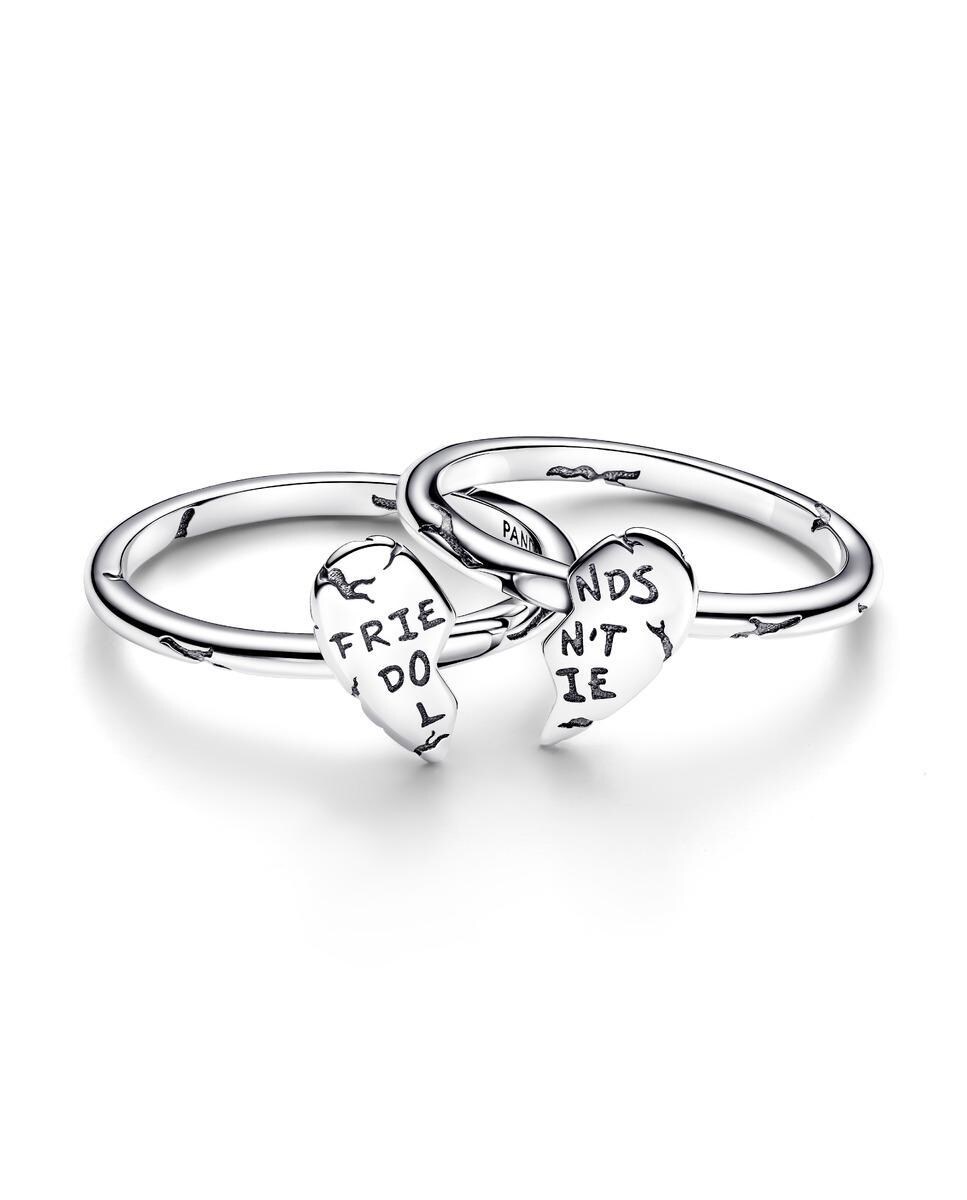 Anillo en plata de ley Divisible Los Amigos No Mienten de Stranger Things Plata-2