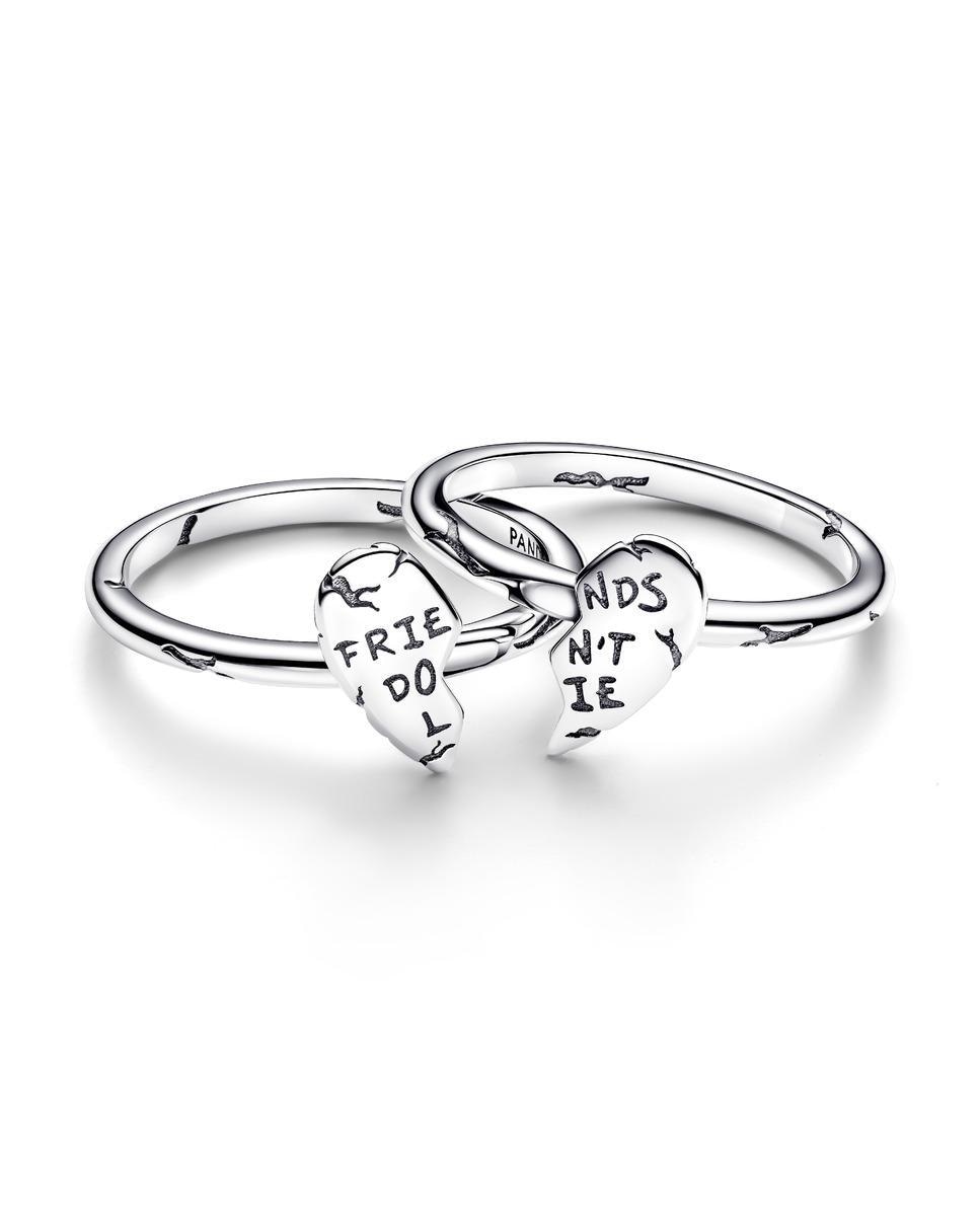 Anillo en plata de ley Divisible Los Amigos No Mienten de Stranger Things Plata-2
