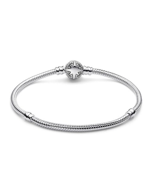 Imagen 0 de Pulsera en plata de ley Pandora Moments Cadena de Serpiente con Cierre de Estrella Polar