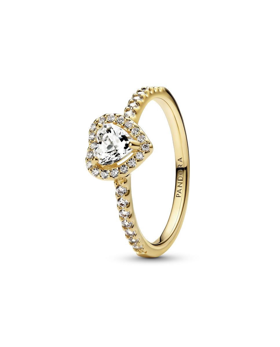 Imagen 1 de Anillo corazón en relieve - PANDORA - Blanco Blanco