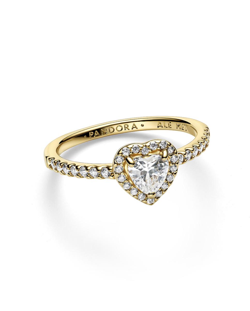 Imagen 2 de Anillo corazón en relieve - PANDORA - Blanco Blanco