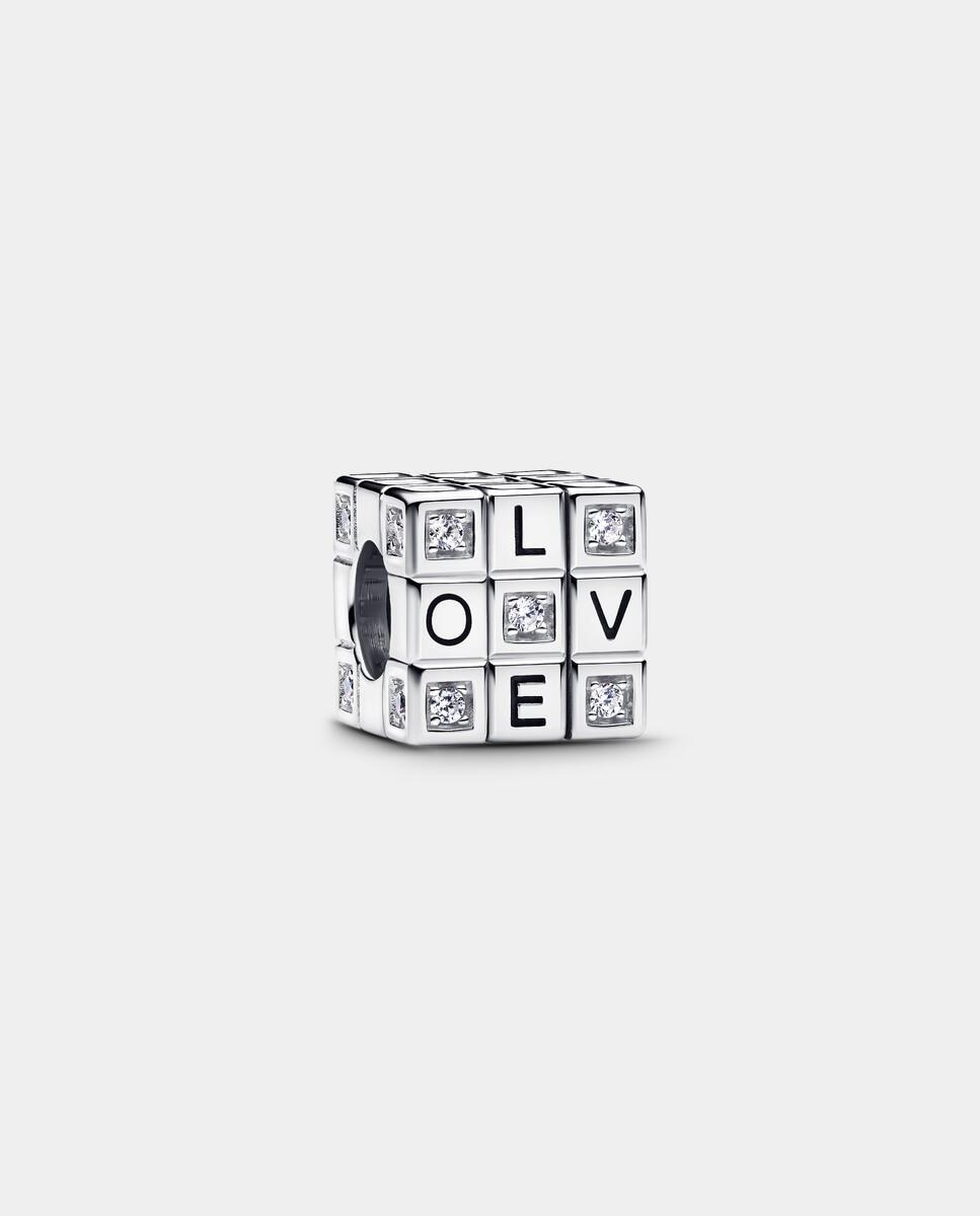 Imagen 4 de Charm en plata de ley cubo juguete móvil - PANDORA - Blanco Blanco
