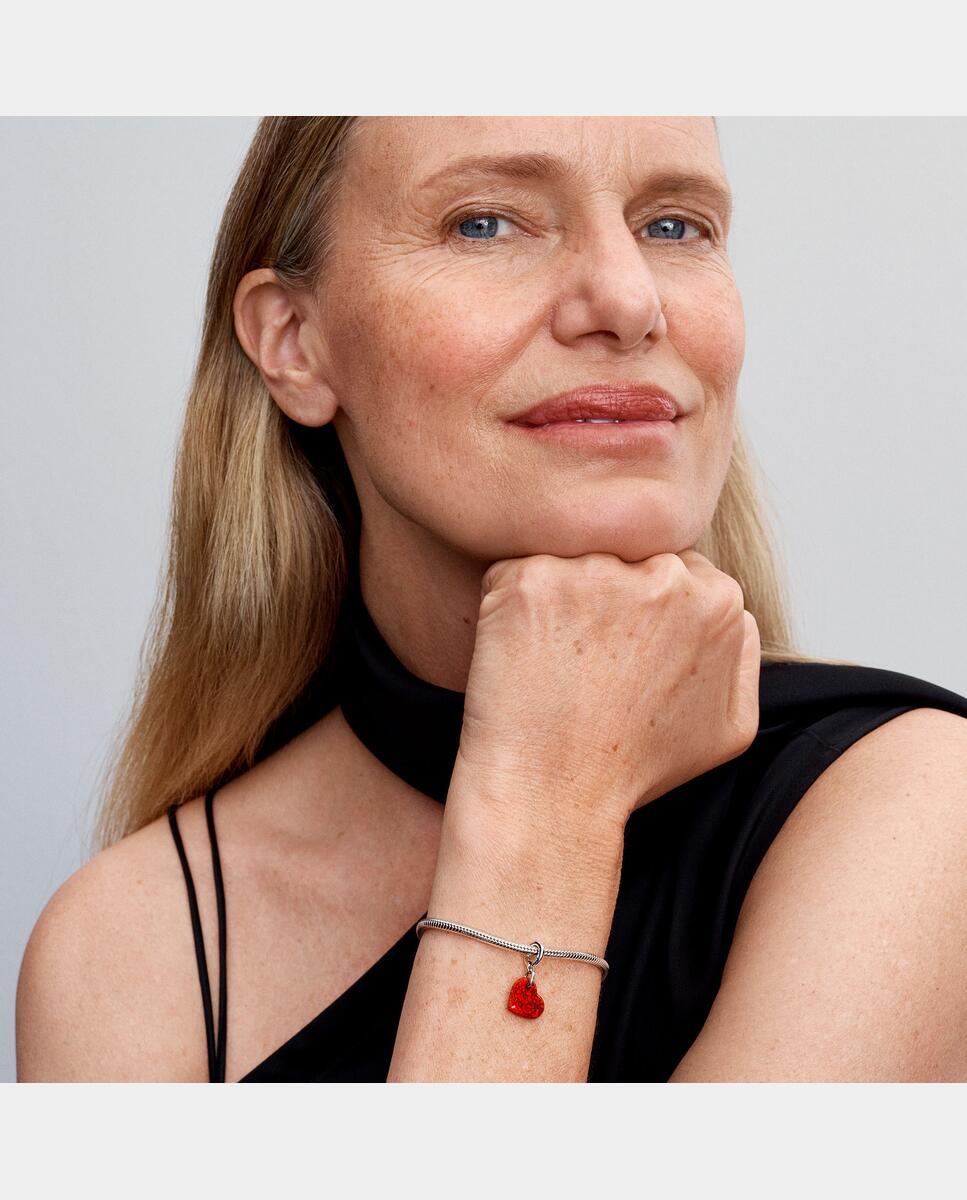 Imagen 2 de Charm en plata de ley colgante corazón rojo opalescente - PANDORA - Rojo Rojo