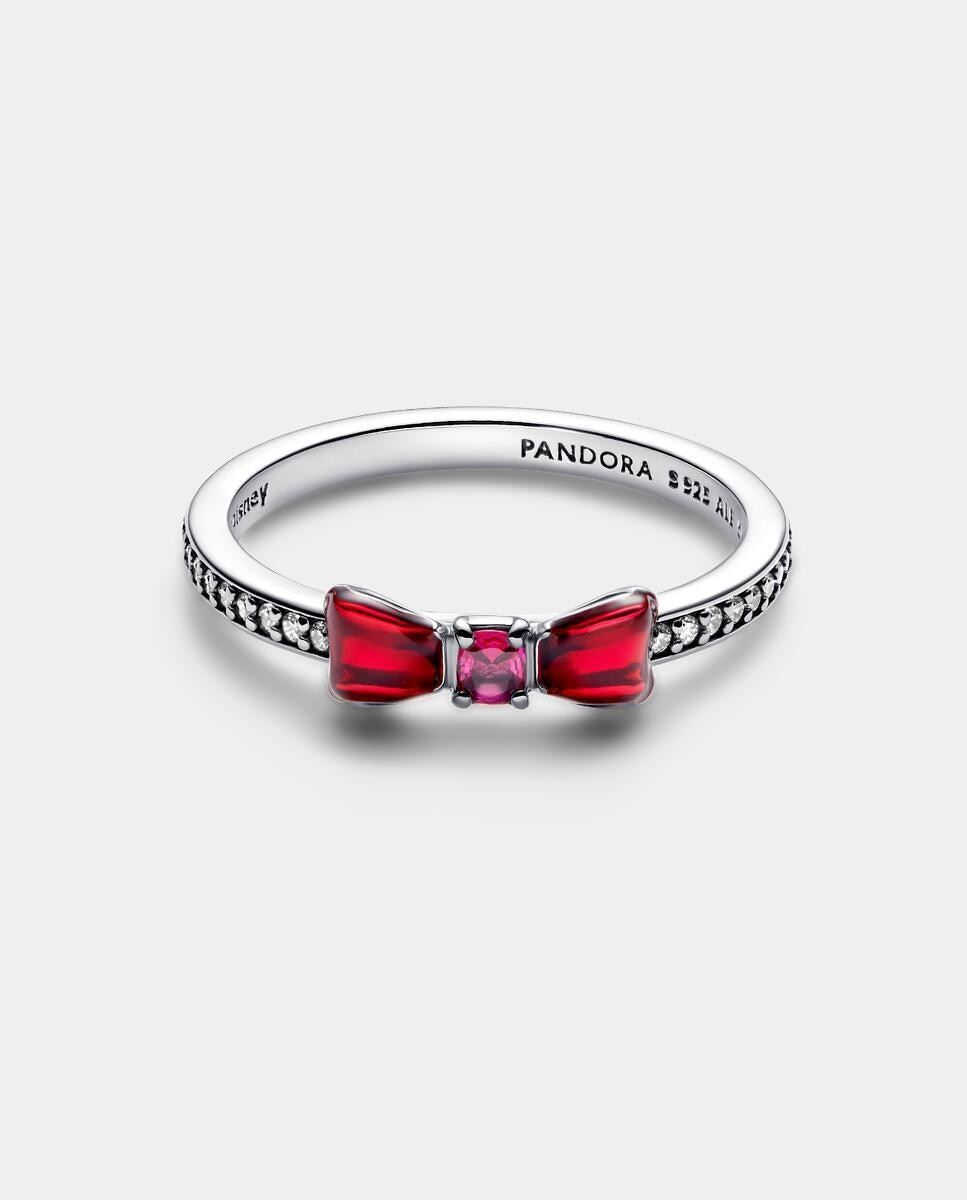 Imagen 0 de Anillo en plata de ley lazo princesa blancanieves de disney Rojo