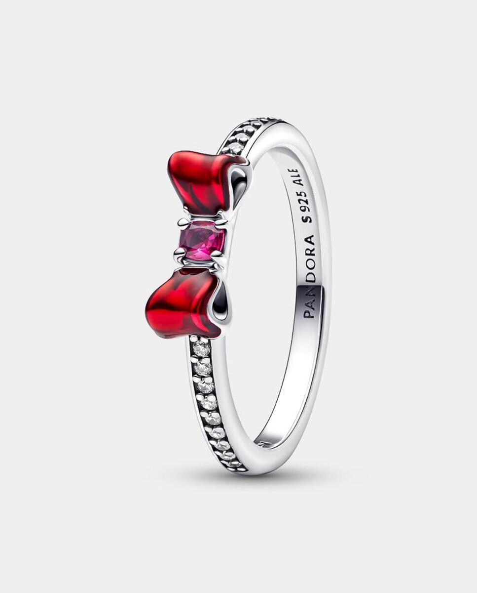 Anillo en plata de ley Lazo Princesa Blancanieves de Disney 10/50 Rojo