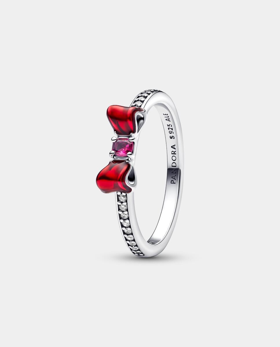 Imagen 4 de Anillo en plata de ley lazo princesa blancanieves de disney - Rojo Rojo