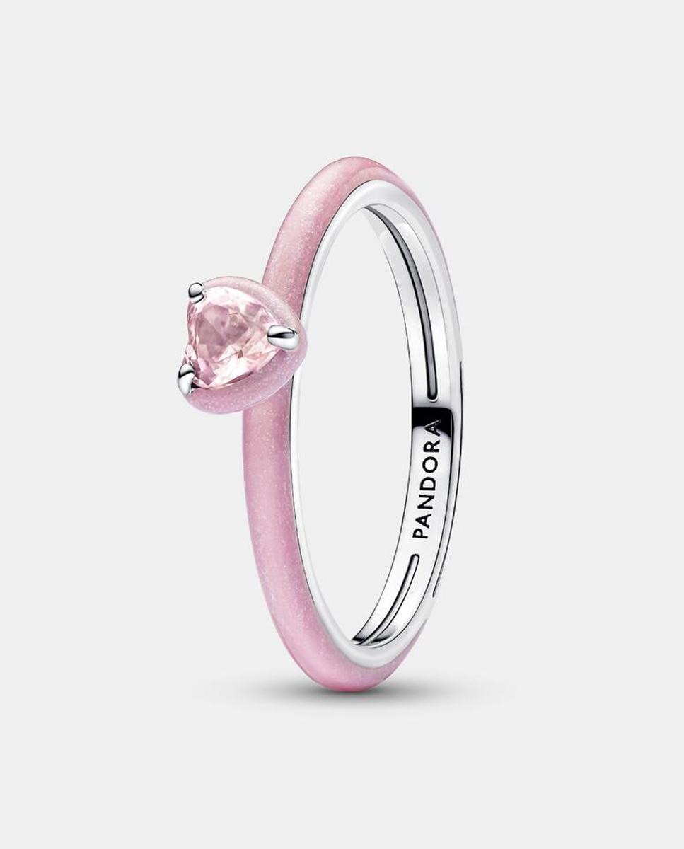 Anillo en plata de ley Corazón Chakra - PANDORA - Rosa Rosa-1