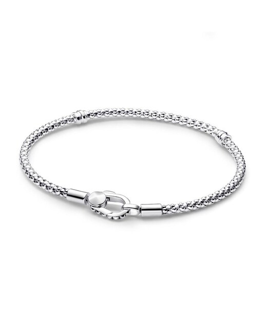 Imagen 0 de Pulsera en plata de ley Pandora Moments Cadena y Cierre con Tachuelas