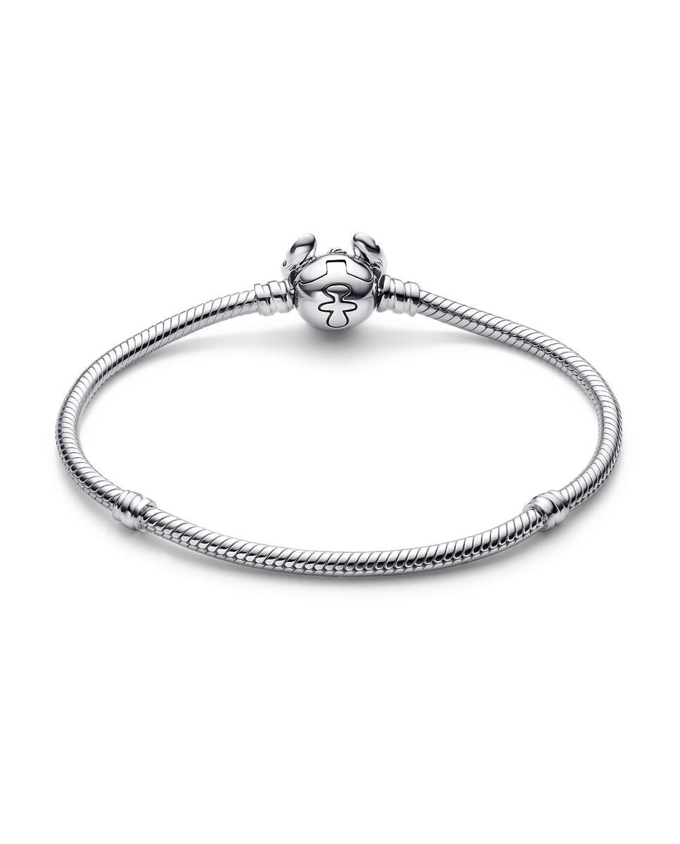 Pulsera en plata de ley Cadena de Serpiente Stitch de Disney - PANDORA - Morado Morado-2