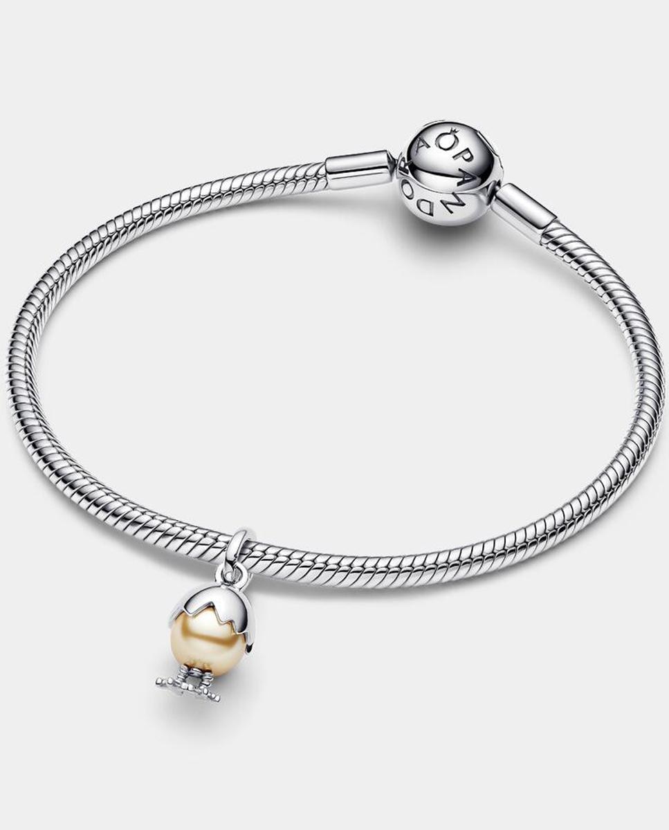 Charm en plata de ley colgante huevo de pascua - PANDORA - Amarillo Amarillo-2