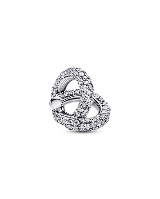 Imagen 0 de Charm en plata de ley Corazón Nudo Infinito y Pavé