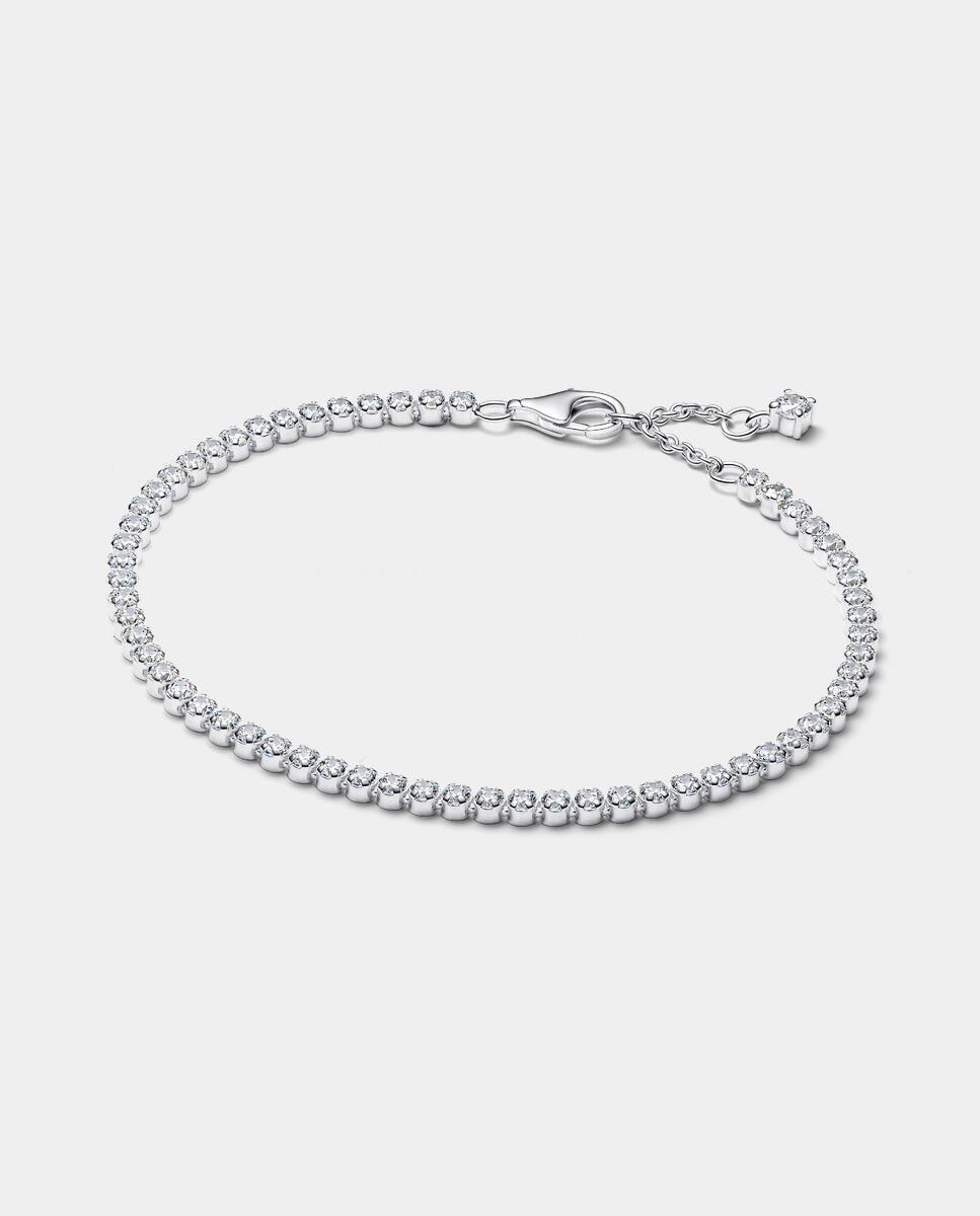 Pulsera tennis en plata de ley tenis brillante - PANDORA - Blanco Blanco-1