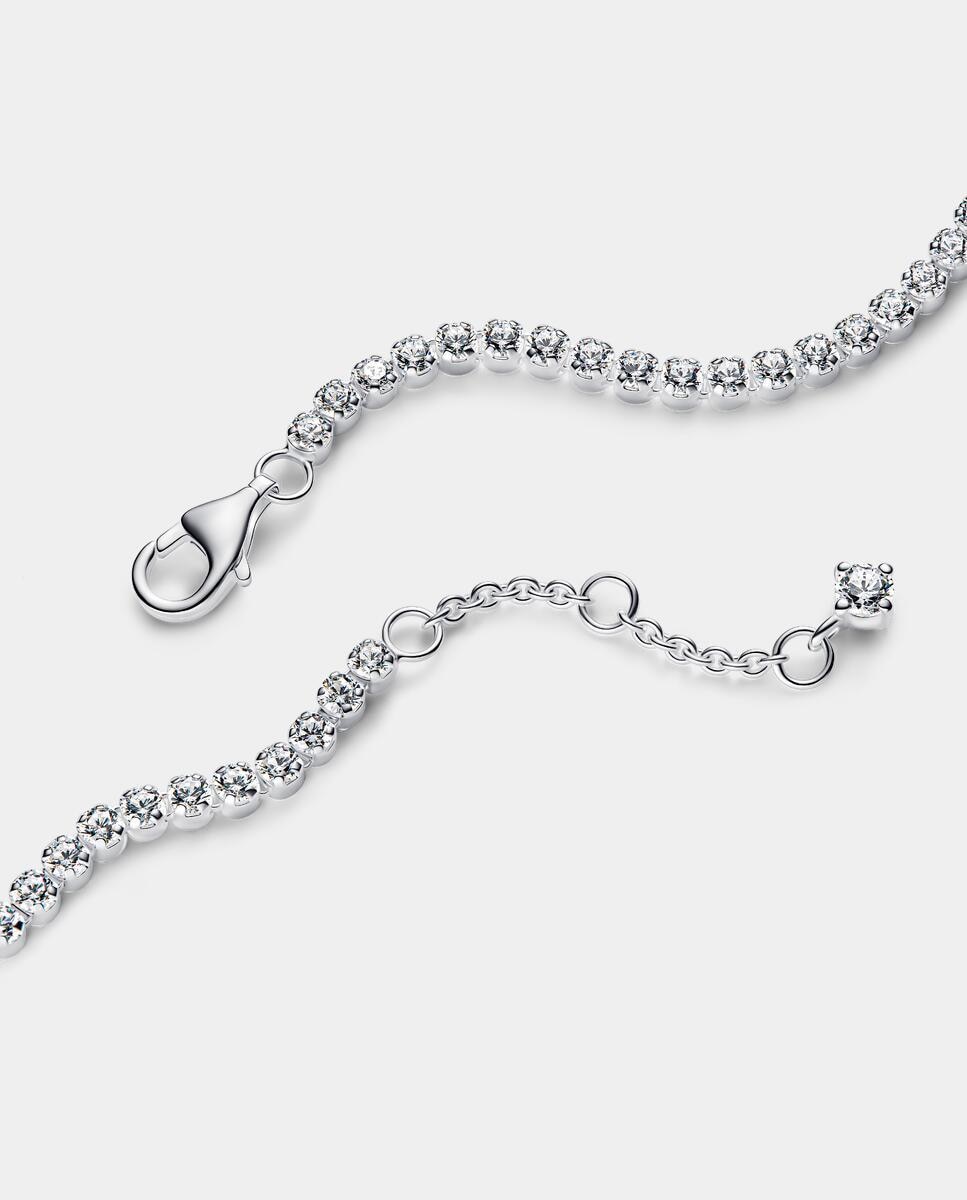 Pulsera tennis en plata de ley tenis brillante - PANDORA - Blanco Blanco-2