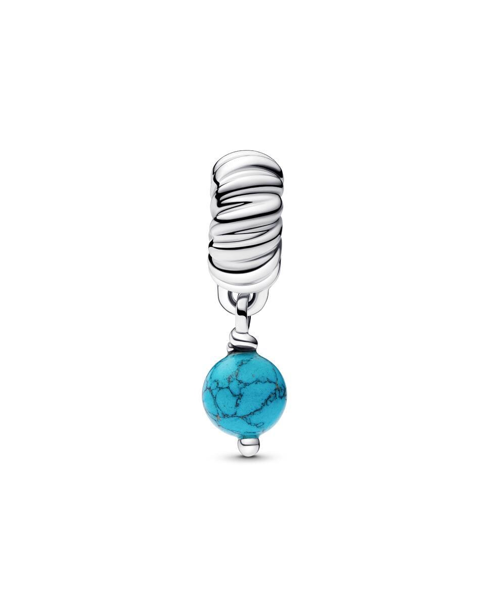 Charm en plata de ley Colgante Color Turquesa Azul-2