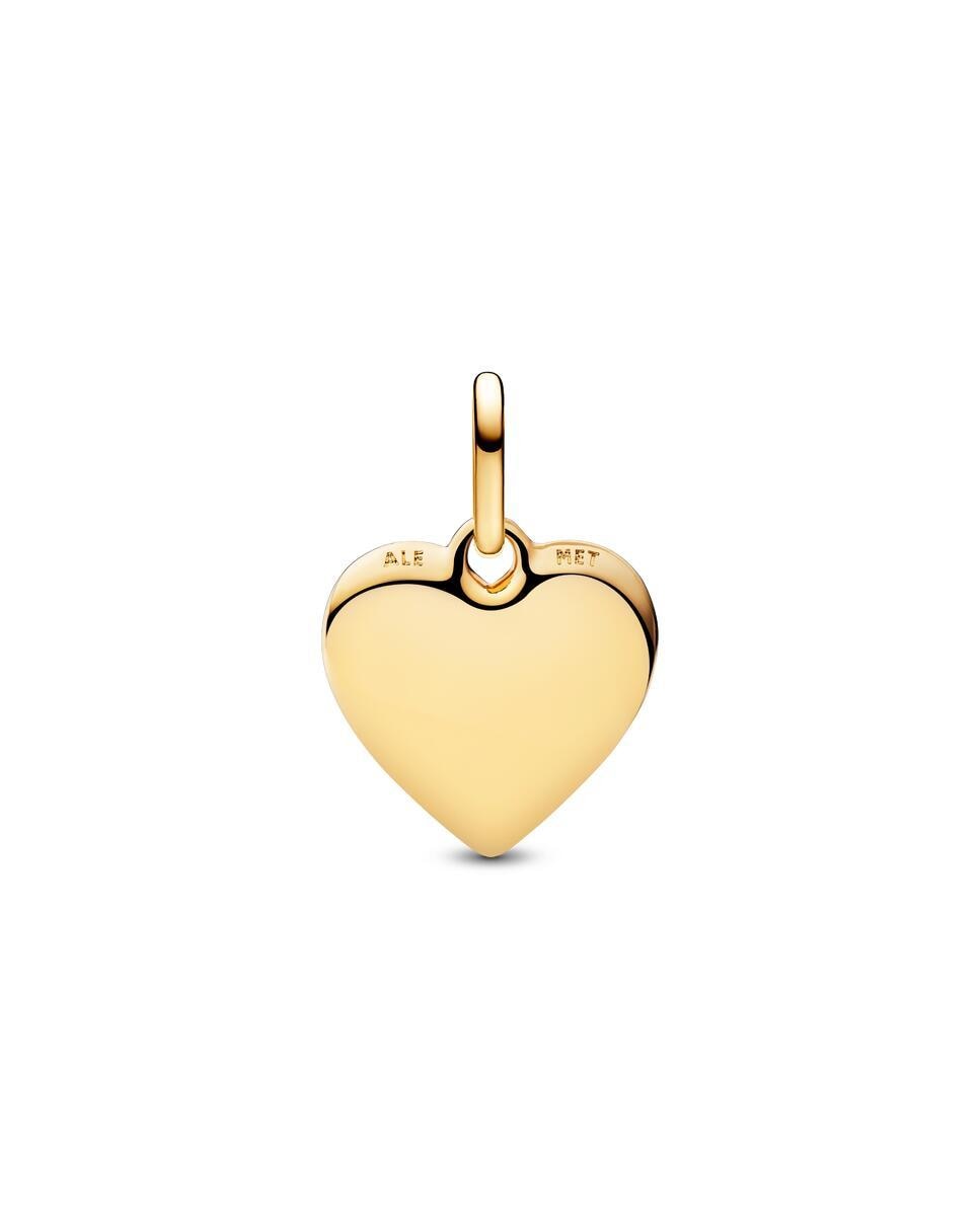 Imagen 2 de Charm de medallón corazón grabable - PANDORA - Oro Oro
