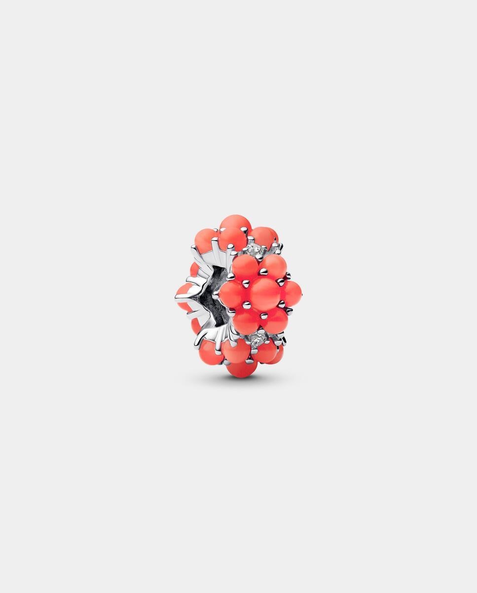 Charm en plata de ley océano de color coral - PANDORA - Naranja Naranja-1