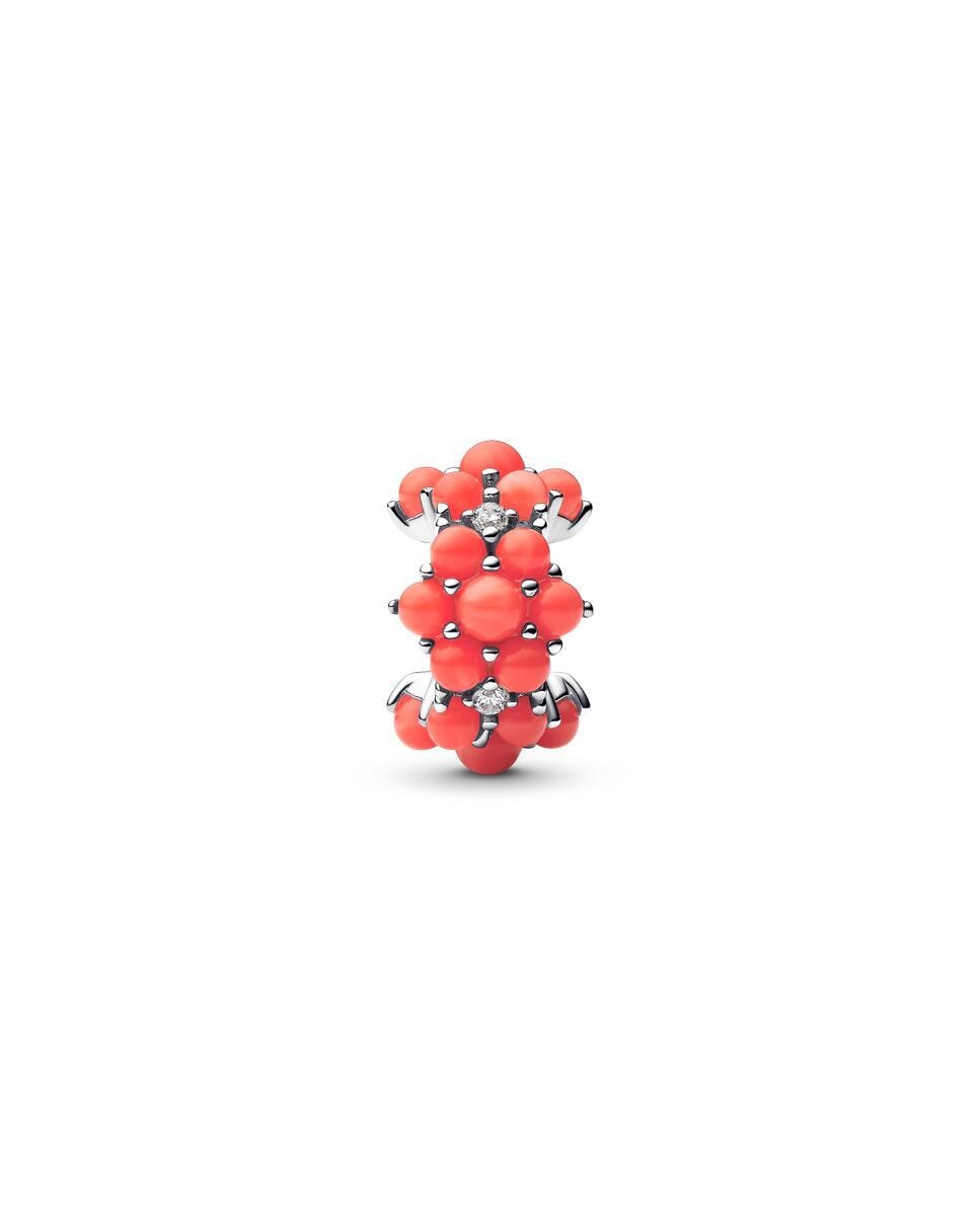 Charm en plata de ley océano de color coral - PANDORA - Naranja Naranja-2