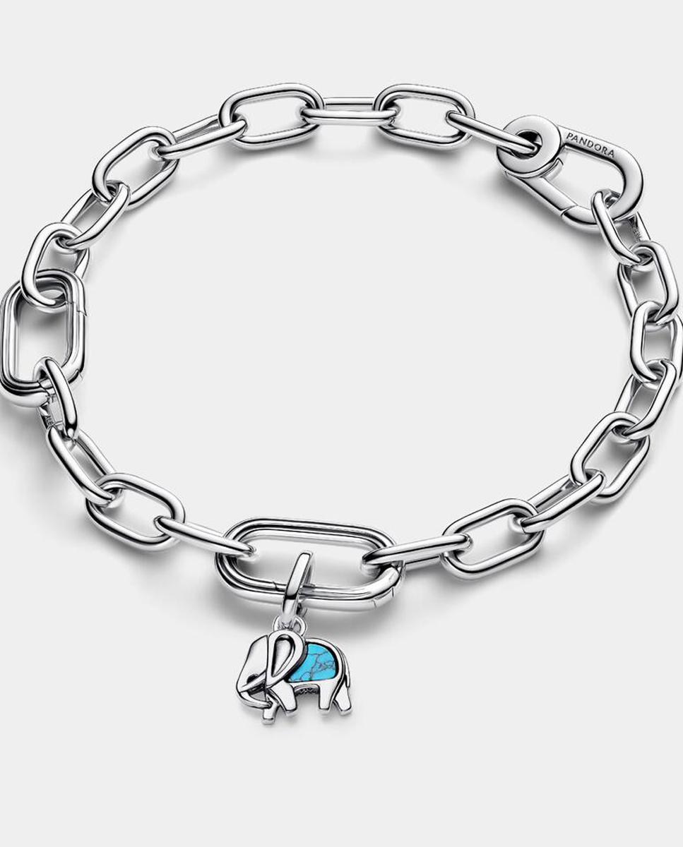 Charm en plata de ley mini colgante elefante turquesa - PANDORA - Azul Azul-2