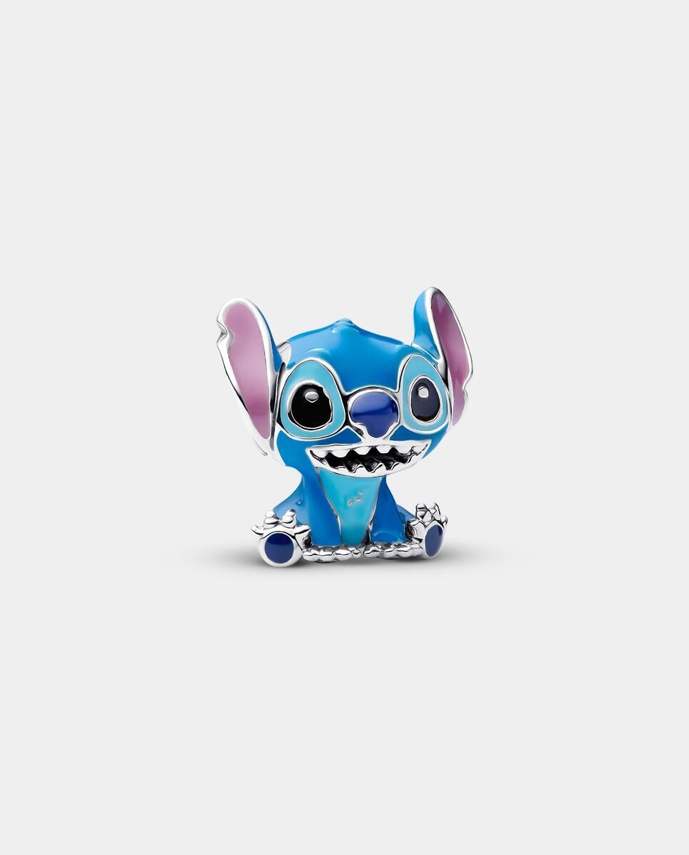 Imagen 0 de Charm en plata de ley stitch de disney Azul