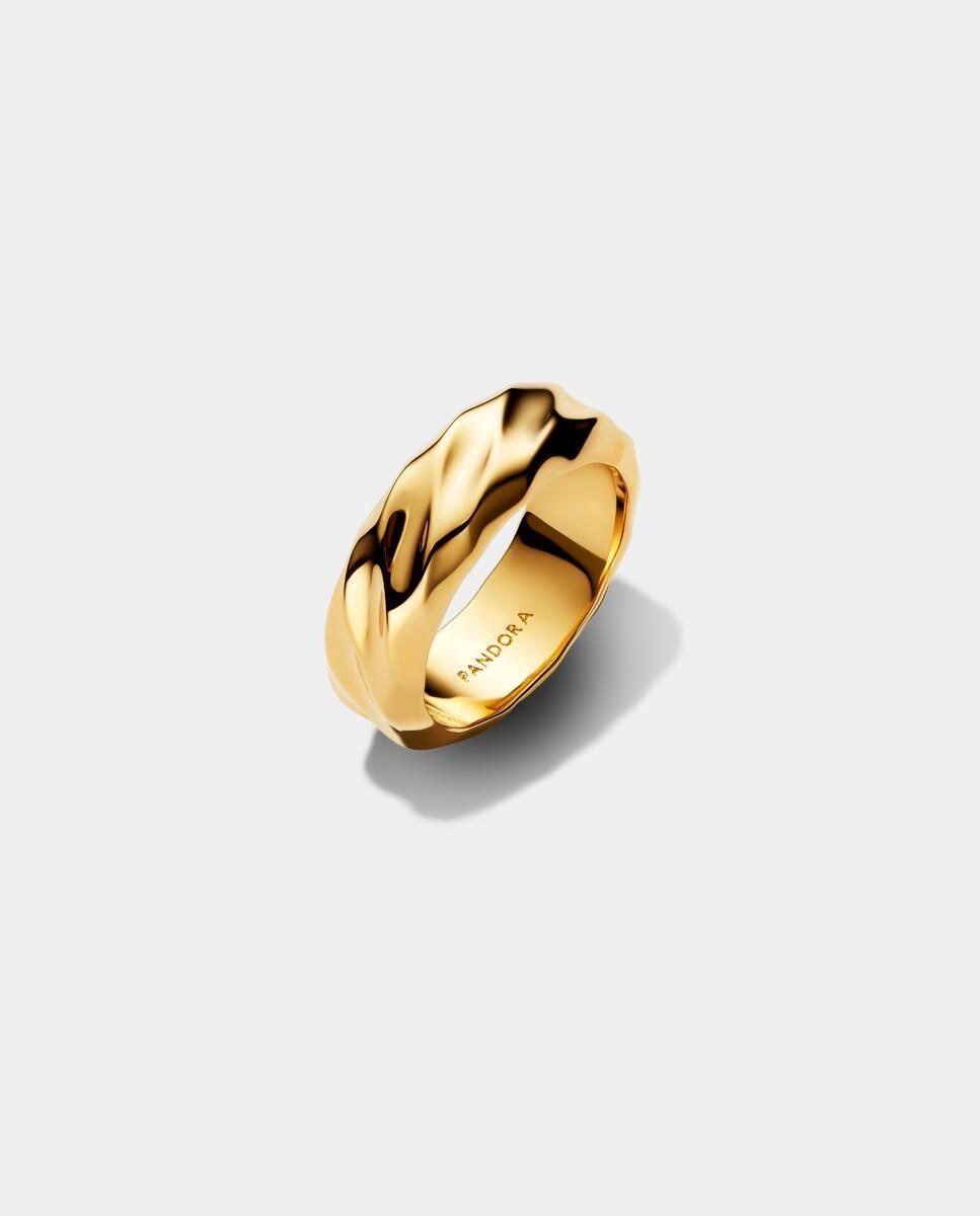 Imagen 1 de Anillo Banda Ancha Ondulada - PANDORA - Oro Oro