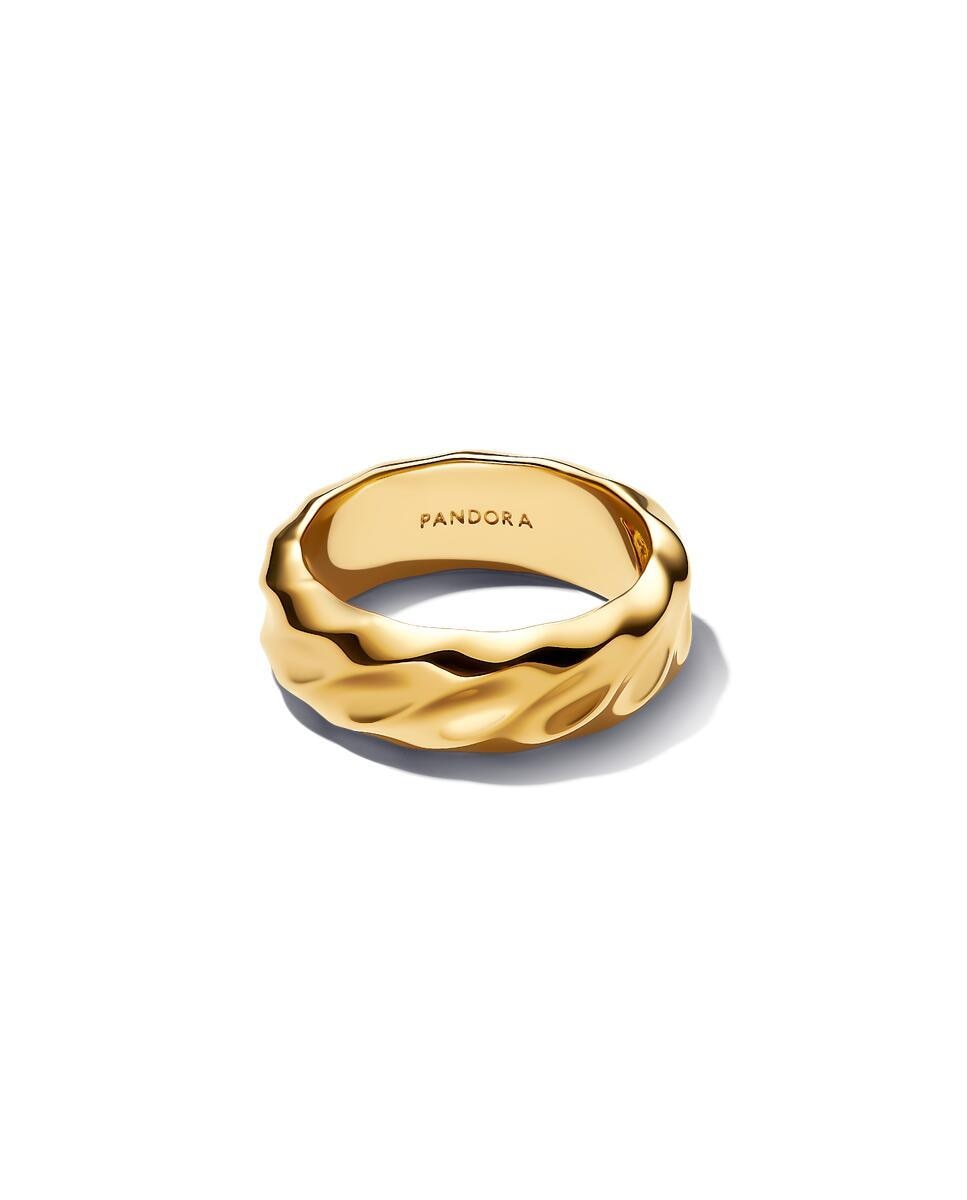 Imagen 2 de Anillo Banda Ancha Ondulada - PANDORA - Oro Oro