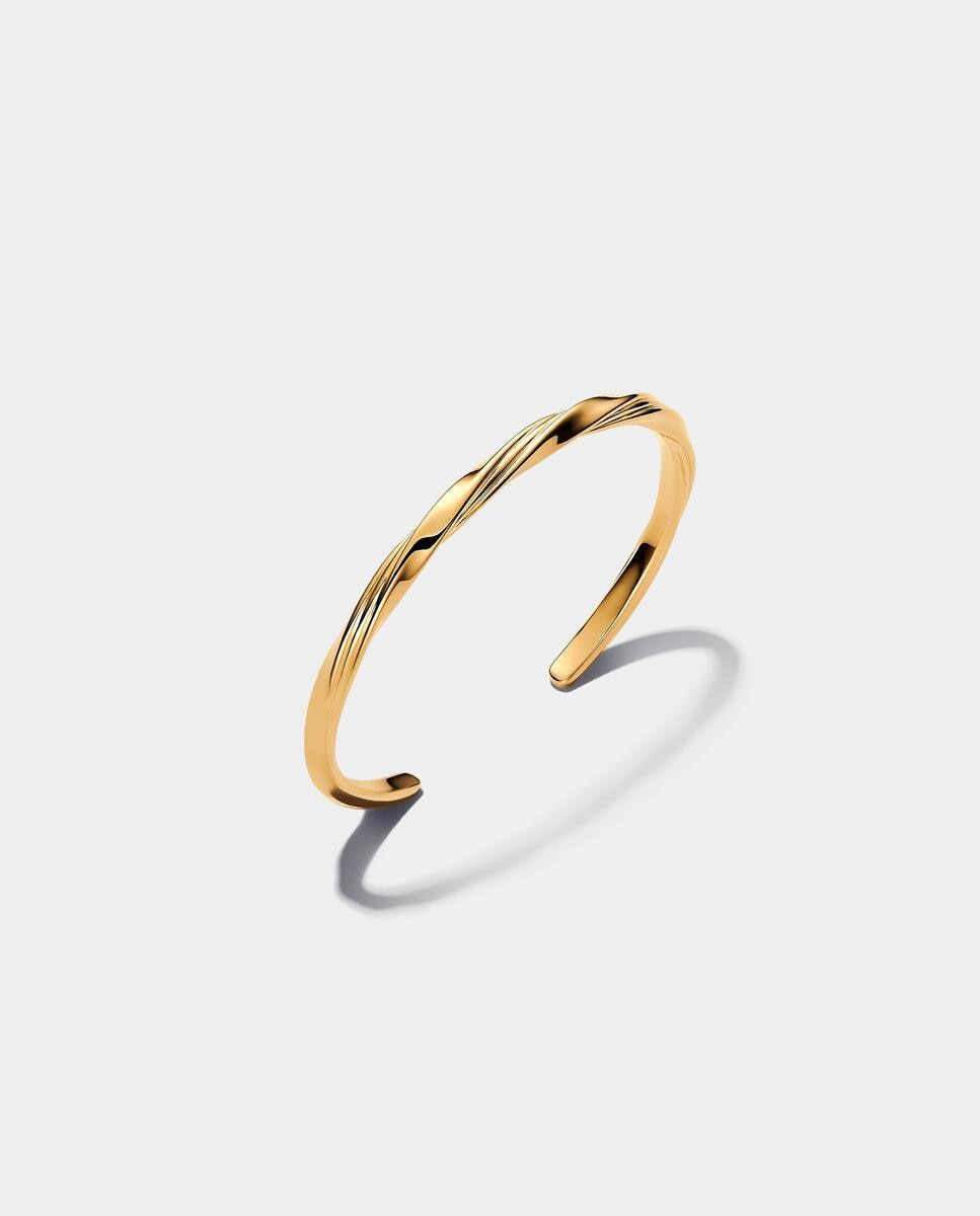 Pulsera Rígida Abierta Entrelazada - PANDORA - Oro Oro-1