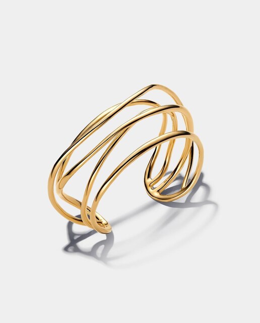 Imagen 0 de Pulsera Rígida Abierta Alambre Forma Orgánica