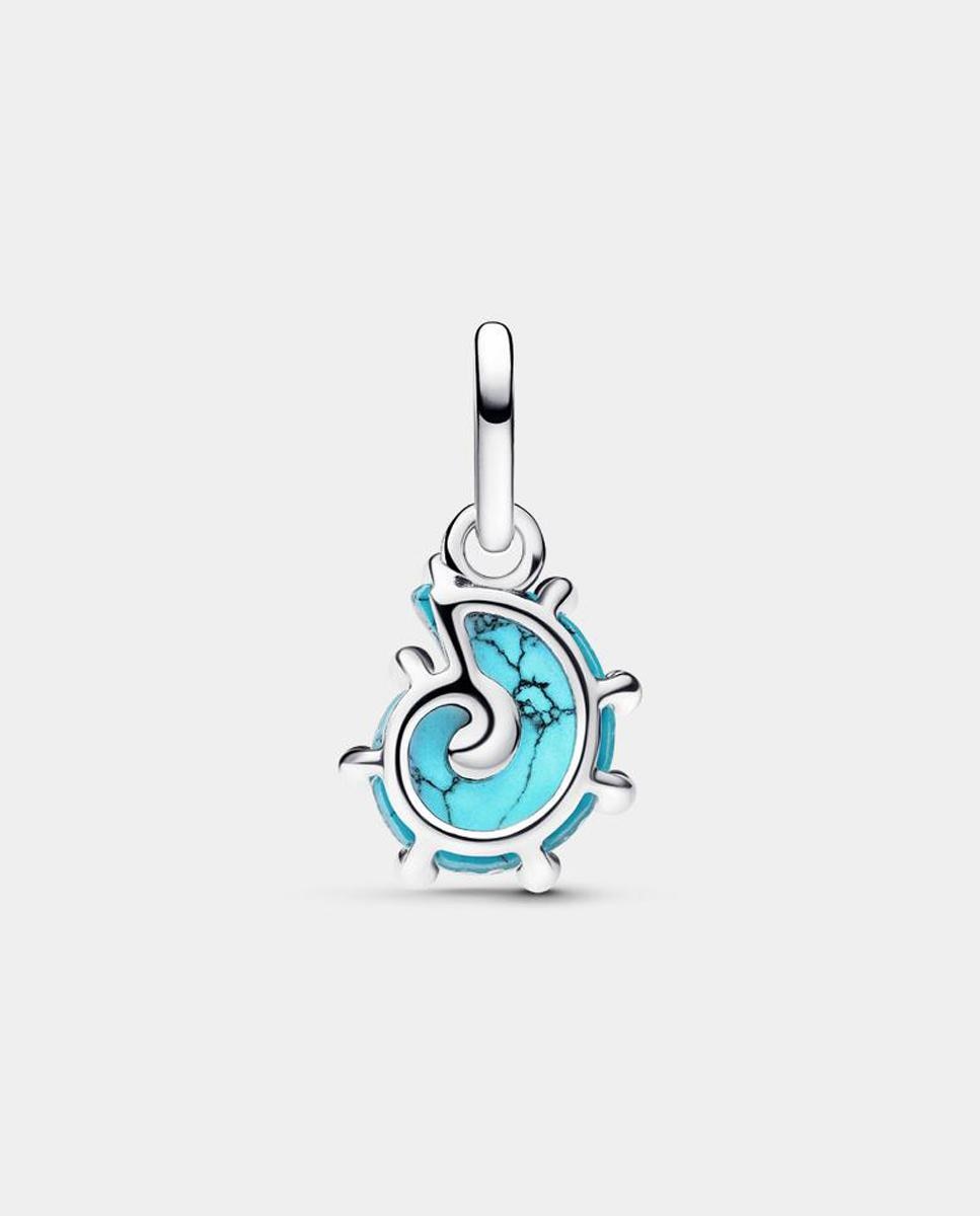 Imagen 2 de Charm en plata de ley colgante caracola de cristal de murano - PANDORA - Azul Azul