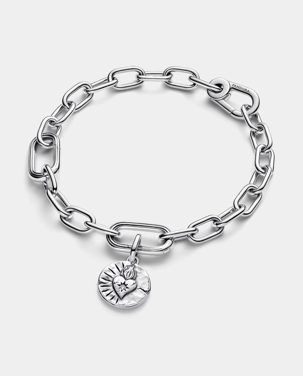 Charm talisman medallón corazón - PANDORA - Plata Plata-2