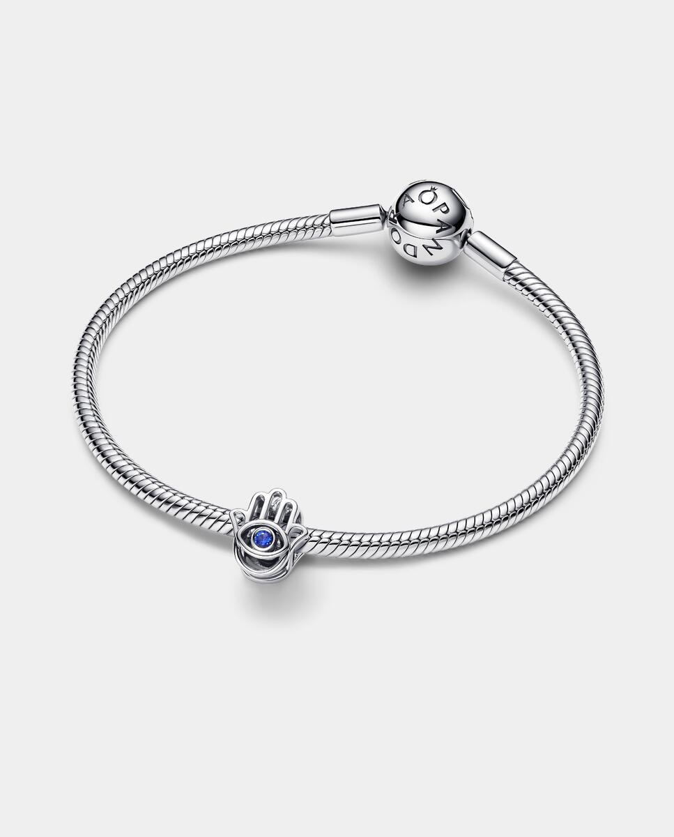 Charm en plata de ley mano de fátima - PANDORA - Azul Azul-2