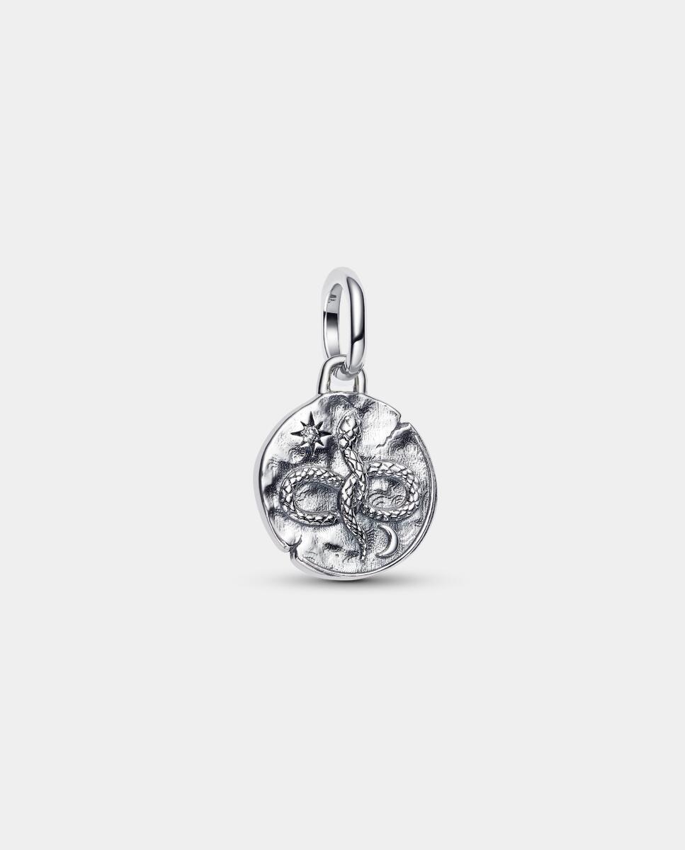 Imagen 0 de Charm talisman medallón serpiente infinita Plata