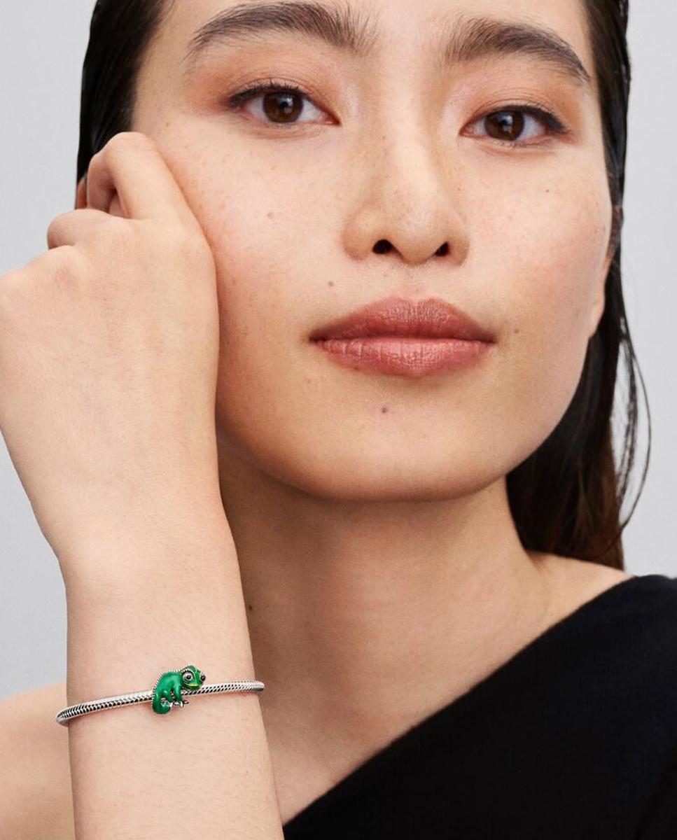 Charm en plata de ley pascal de enredados de disney que cambia de color - PANDORA - Verde Verde-4