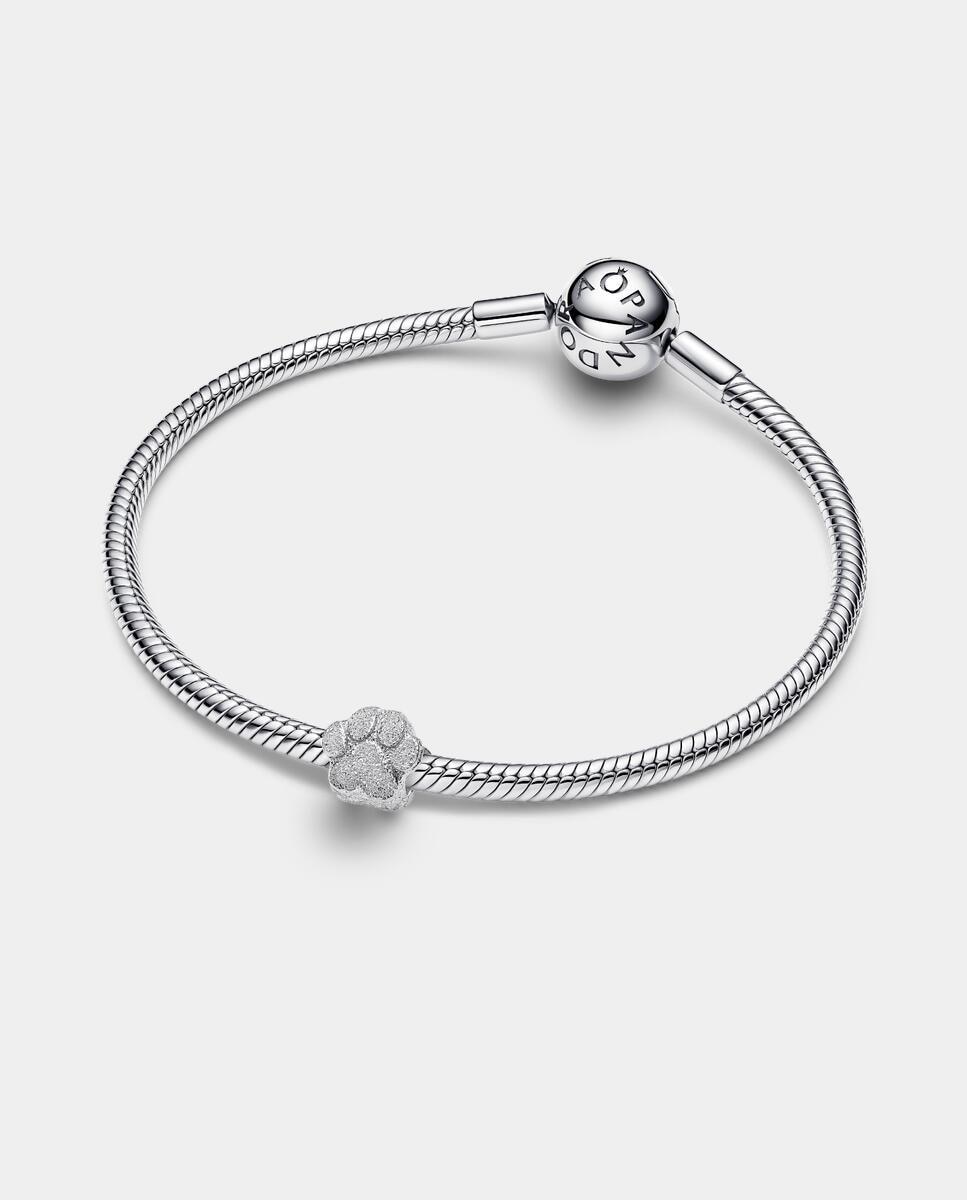 Imagen 2 de Charm mini en plata de ley huella textura - PANDORA - Plata Plata