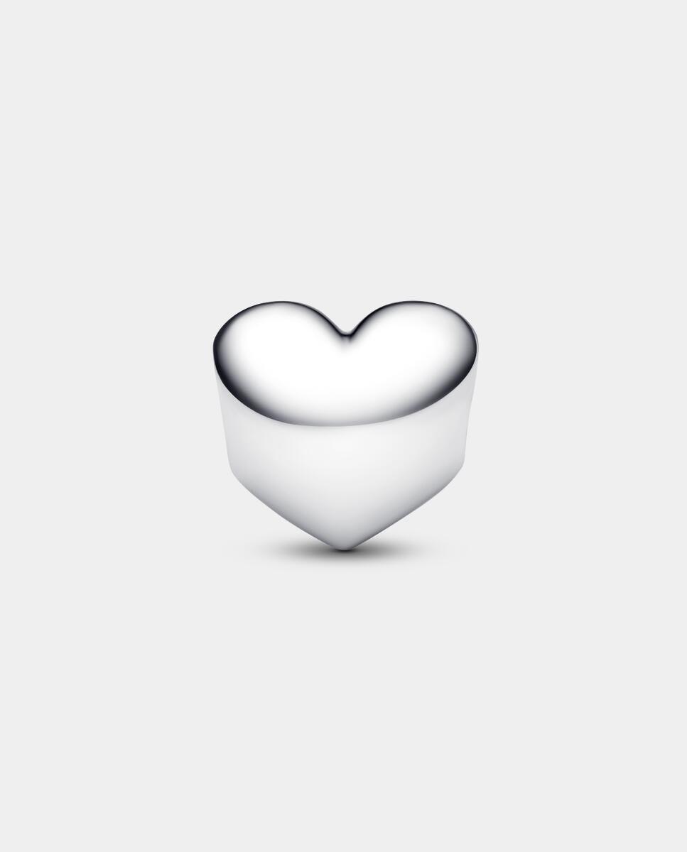 Imagen 2 de Charm en plata de ley grabable corazón gema blanca - PANDORA - Blanco Blanco