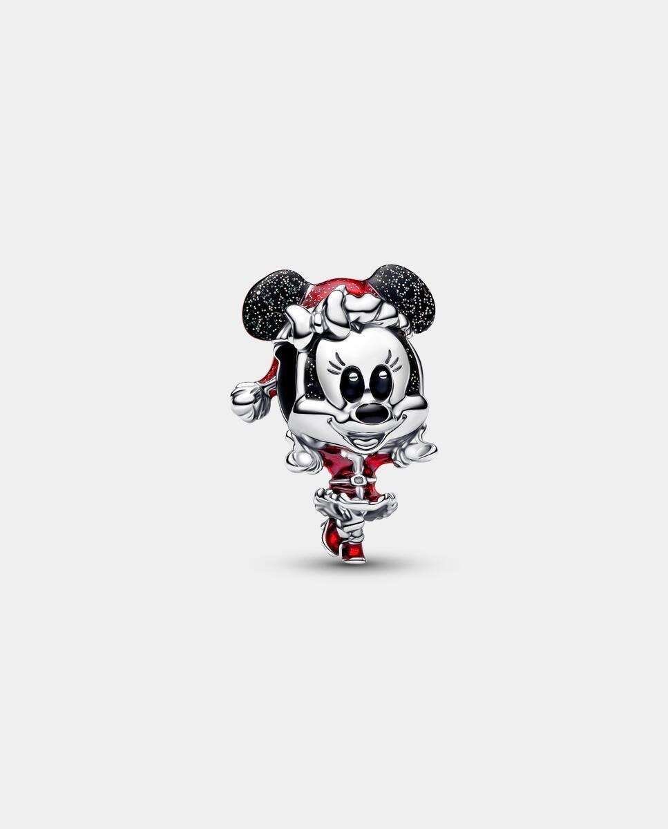 Imagen 1 de Charm en plata de ley minnie mouse navideña de disney - PANDORA - Rojo Rojo