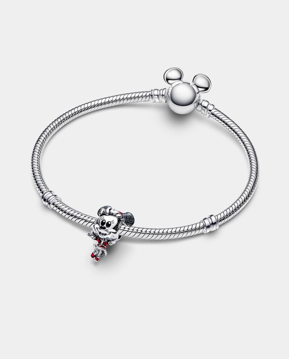 Imagen 2 de Charm en plata de ley minnie mouse navideña de disney - PANDORA - Rojo Rojo