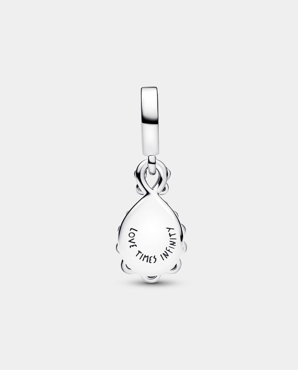 Charm en plata de ley colgante doble infinito opalescente - PANDORA - Blanco Blanco-2