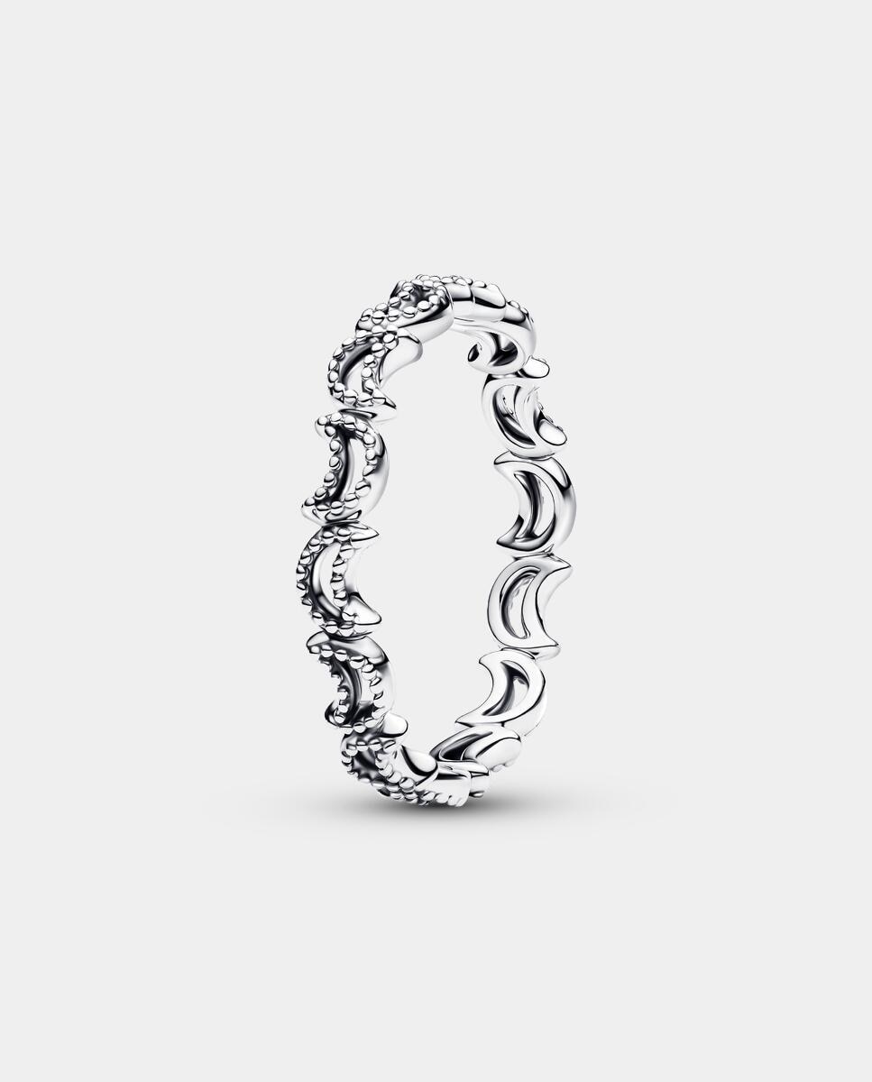 Imagen 0 de Anillo en plata de ley luna creciente Plateado