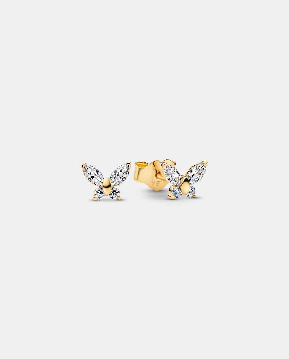 Pendientes de botón mariposa - PANDORA - Blanco Blanco-1