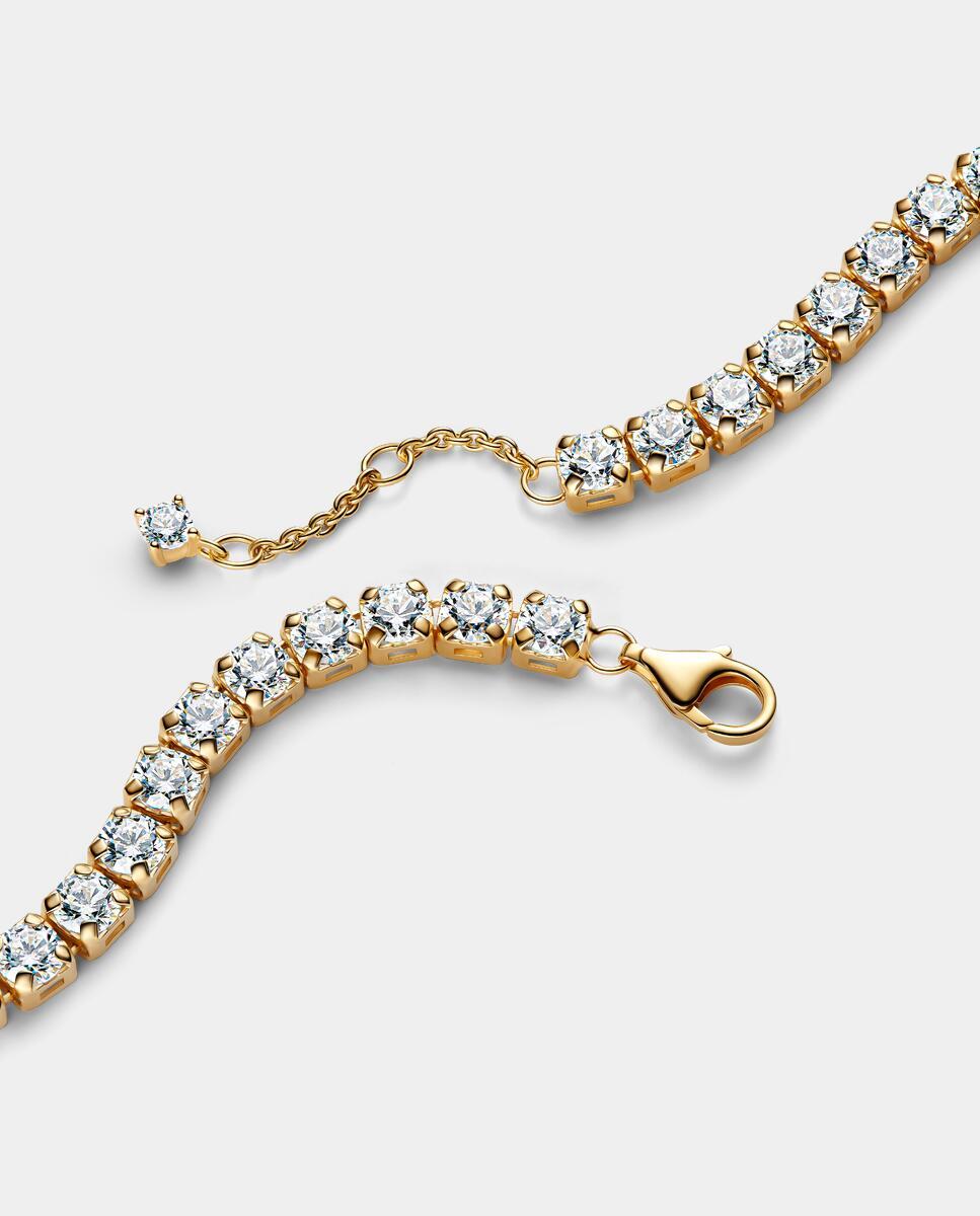 Pulsera tennis ancha brillante - PANDORA - Blanco Blanco-2